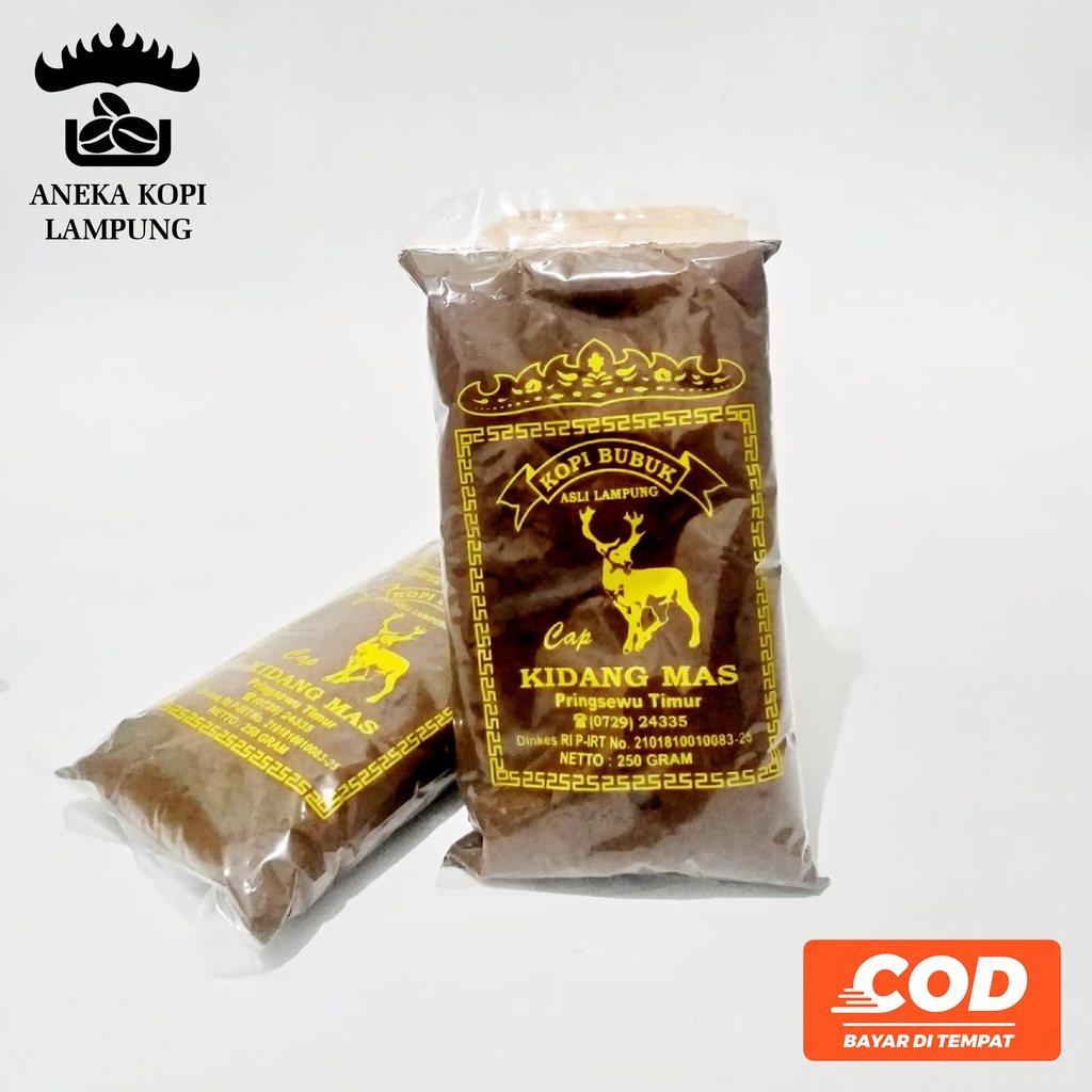 

Kopi Bubuk Lampung murah cap Kidang Mas 250 gr harga murah