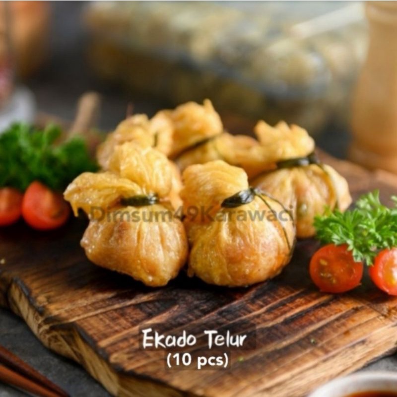 DIMSUM 49 EKADO TELUR (MINIMAL 10 PCS) HARGA PABRIK TERMURAH SEJABODETABEK/FROZEN FOOD HALAL KARAWAC