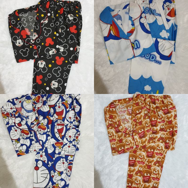 Baju Tidur Piyama Wanita Cewek Pajamas Katun Motif PP