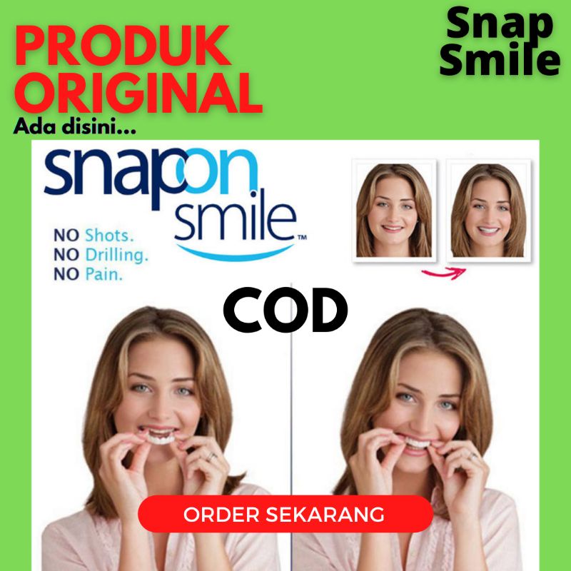 PROMO Snap On Smile 100% ORIGINAL Authentic / Snap 'n Smile Gigi Palsu / Pemutih Gigi