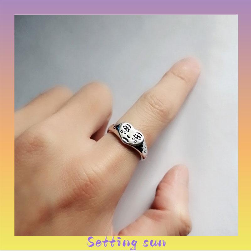 Cincin Wanita Desain Wajah Menangis Kreatif Untuk Malam / Club / Hadiah TN TN