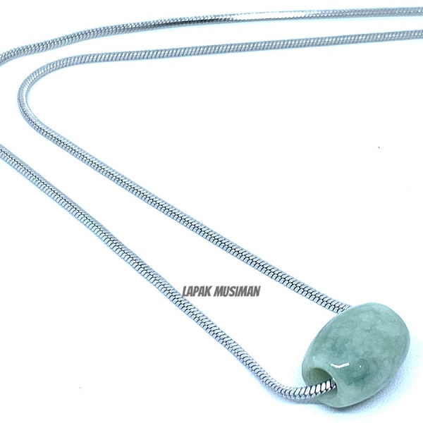 [Bayar di Tempat] Liontin Wanita Batu Giok Natural Jade Burma