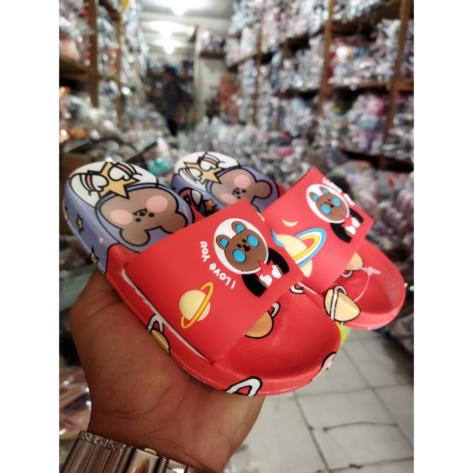 Sandal Selop Anak perempuan Karakter balance termurah 009-s2 24-35/ sandal anak kekinian /sadal bt21 bts