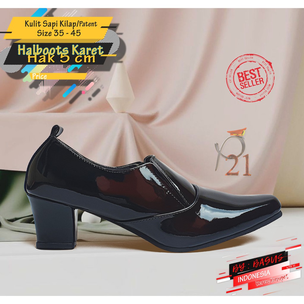 SEPATU WANITA SEPATU PDH SEPATU POLWAN HALFBOOTH MERK P21