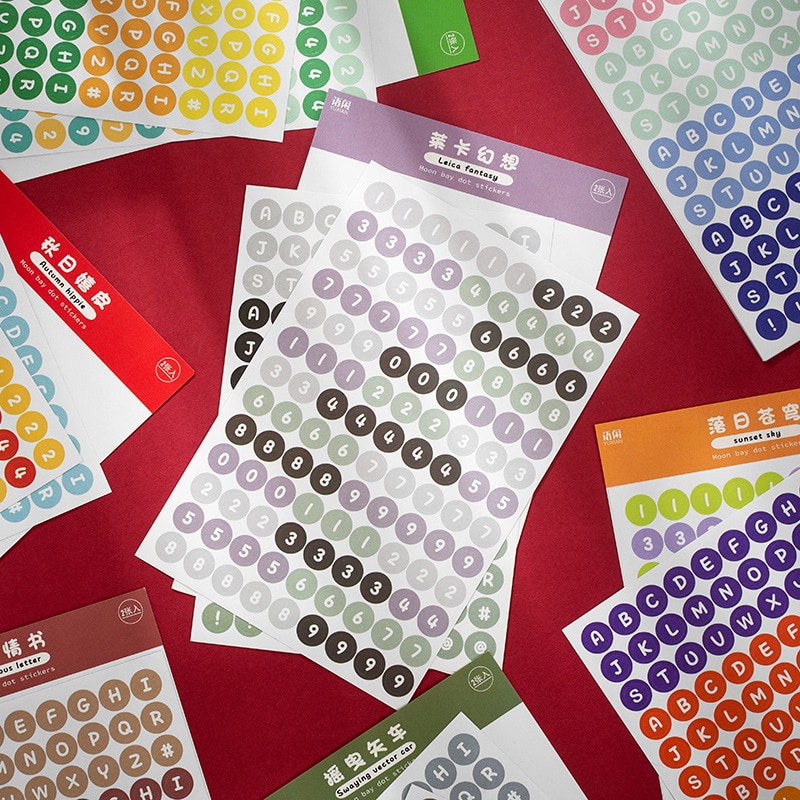 Journamm 234pcs Number and Letter Stickers DIY Adhesive Sticker Decoration Stationery Project Making Decoration Sealing Stickers