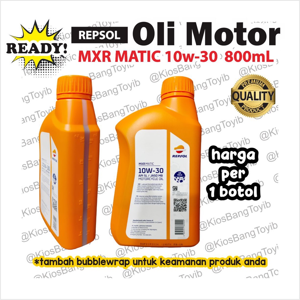 Oli Mesin Motor REPSOL MXR Matic 4T 10W-30 800mL (100% ORI)