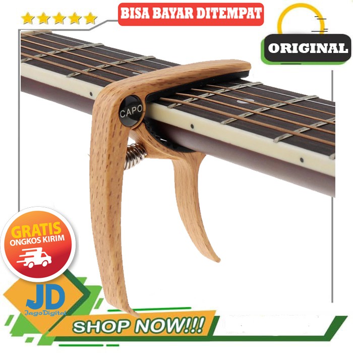 Capo Gitar Aluminum Alloy Wood Design Bridge Pin Remover Shopee Indonesia