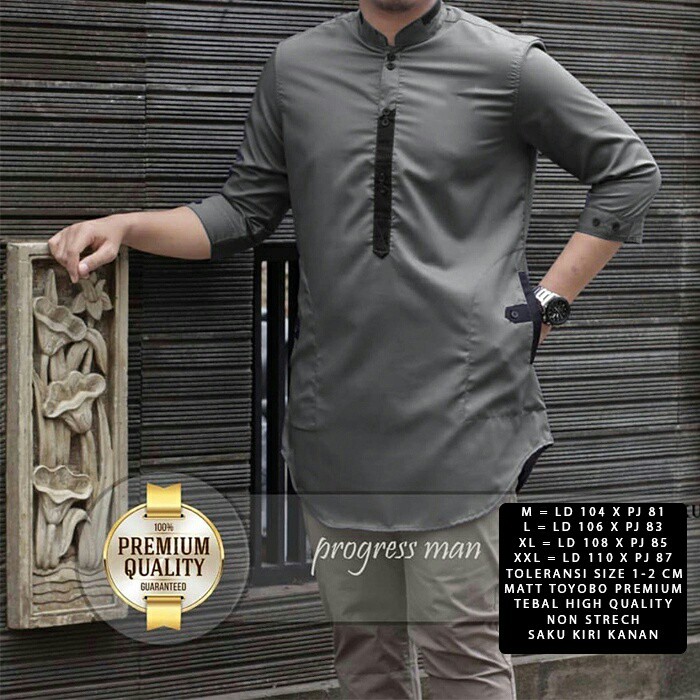 BAJU MUSLIM KOKO JENKO LENGAN PANJANG  3/4 TERBARU