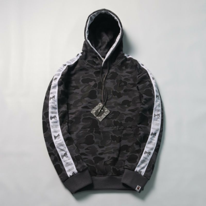HOODIE PREMIUM BAPE A BATHING CAMO LORENG SWEATER UNISEX CEWEK COWOK