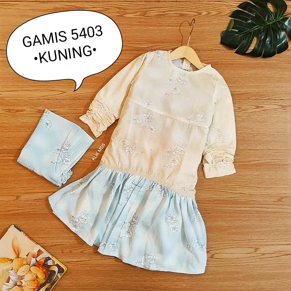 Baju Muslim Anak Perempuan Dress Gamis Kode 5403 Free Kerudung / Usia 2-5 Tahun