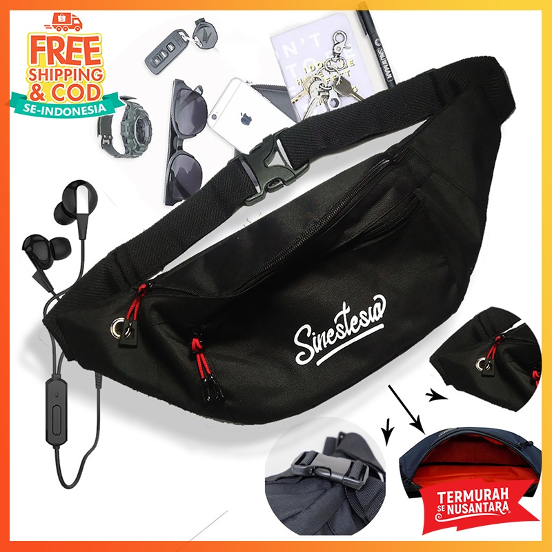 [BISA COD] Waistbag Sinestesia Tas waistbag pria premium termurah grosir