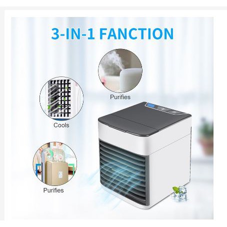 [TOSERBA_EMAK] -  Taffware Kipas Cooler USB Mini Air Conditioner with 7 Color LED Light - Humi K-F009