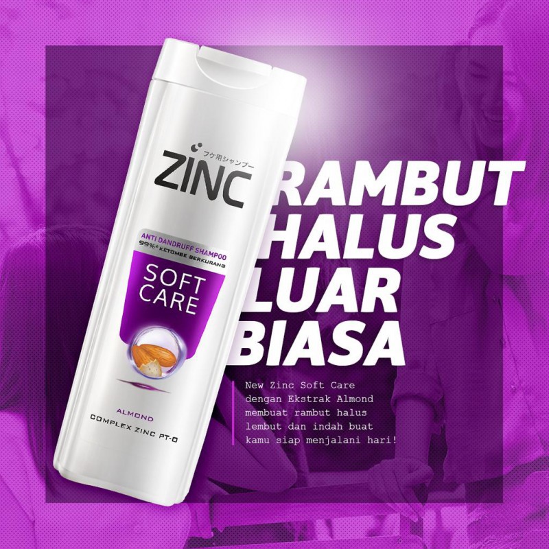 ZINC Soft Care Shampoo Rambut Halus Lembut Anti Kusut