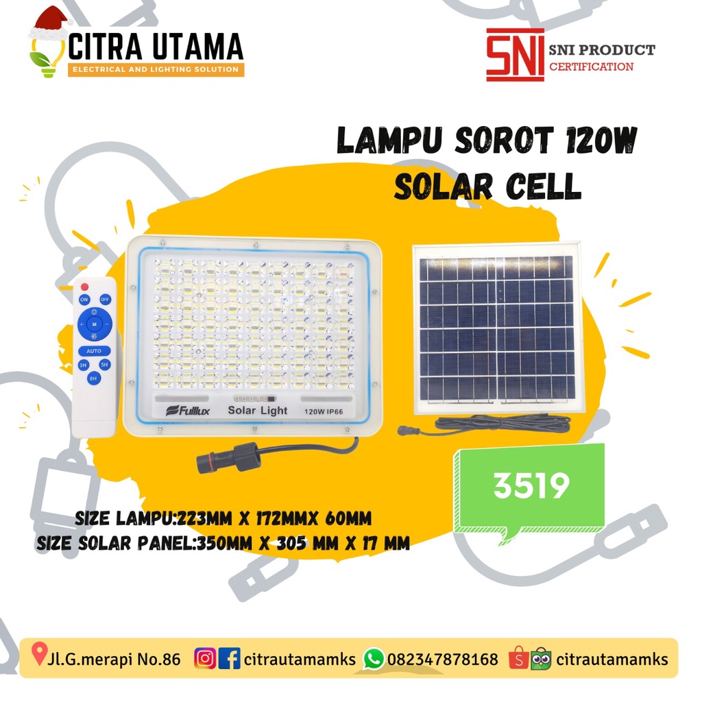 LAMPU SOROT 120W SOLAR CELL k3519