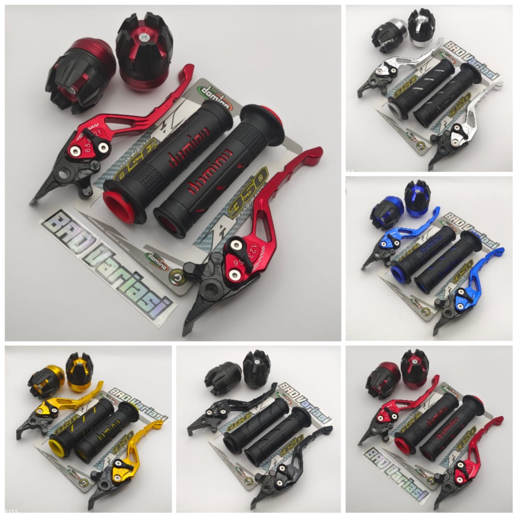 3in1 HandGrip Domino + Jalu as + Handle CNC Sisik Stelan Handle sisik CNC Stelan BEAT VARIO MIO MX VIXION TIGER FU VARIO 150 N-MAX AEROX MIO-J PCX LEXI FREGOO SCOOPY