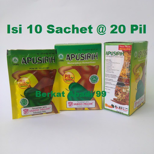 

Apu sirih pil herbal Sepet Rapet Sabdo Palon 10 Sachet @ 20 Pil