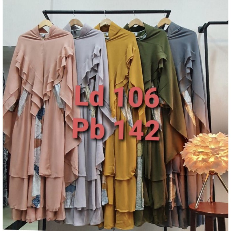 DRESS SYAR'I ABSTRAK BY SHELLASAUKIA ORIGINAL