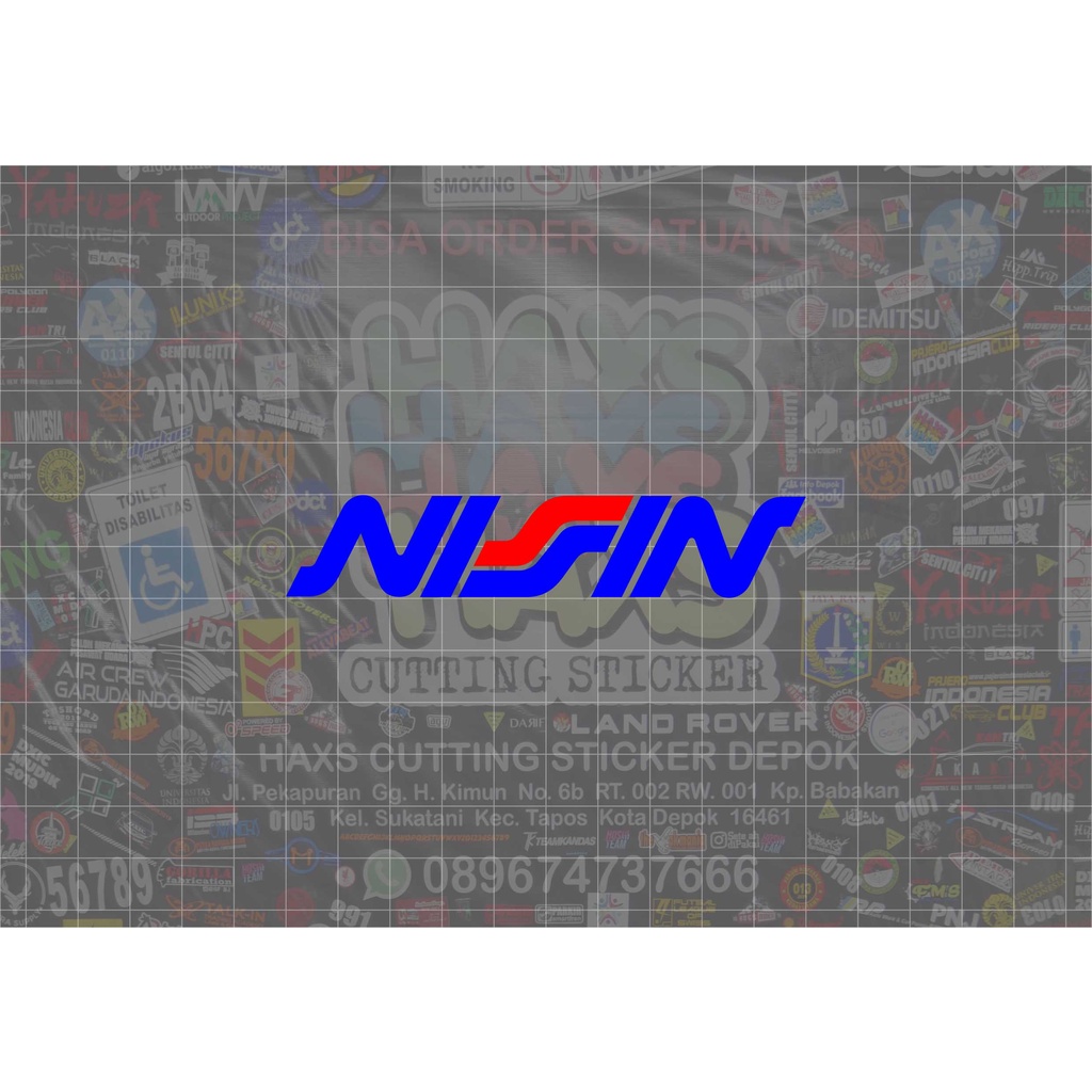 Cutting Sticker Nissin Ukuran 10 Cm Untuk Motor
