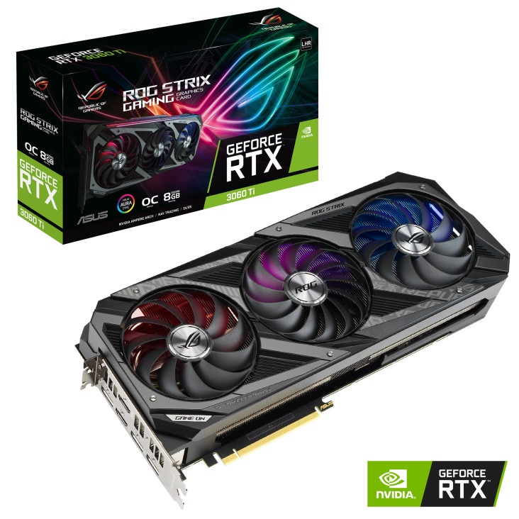 ASUS STRIX RTX 3060 Ti 8GB ROG GDDR6 8G 3060Ti 256BIT VGA NVIDIA