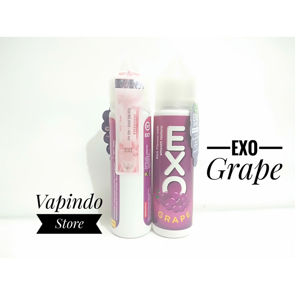 EXO GRAPE BY MINK 60ML 3MG ANGGUR MONK PREMIUM E LIQUID VAPE VAPOR EJUICE