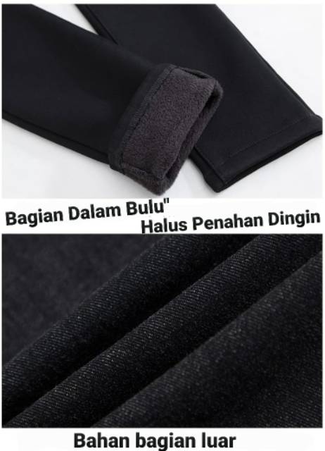 celana Jeans Wanita  Musim Dingin / Long John Thermal jenas 06