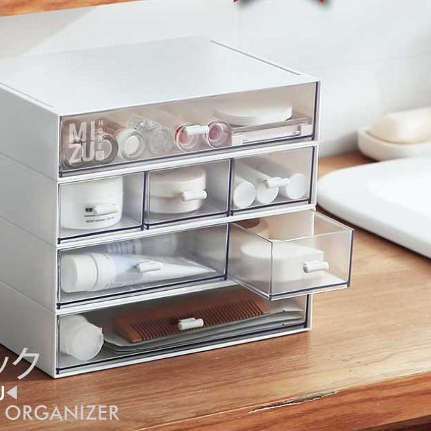Ω SUTAKKU Stackable Drawer Organizer Vanity Laci Organizer Susun Meja Rias Meja Kerja Rapih Cantik ➷