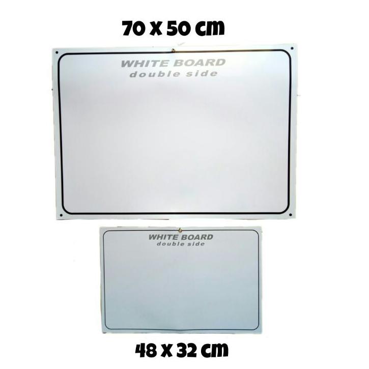 

[PROMO DNW58] TIME TABLE WHITE BOARD DUA SISI 70 x 50 cm Ready Stock