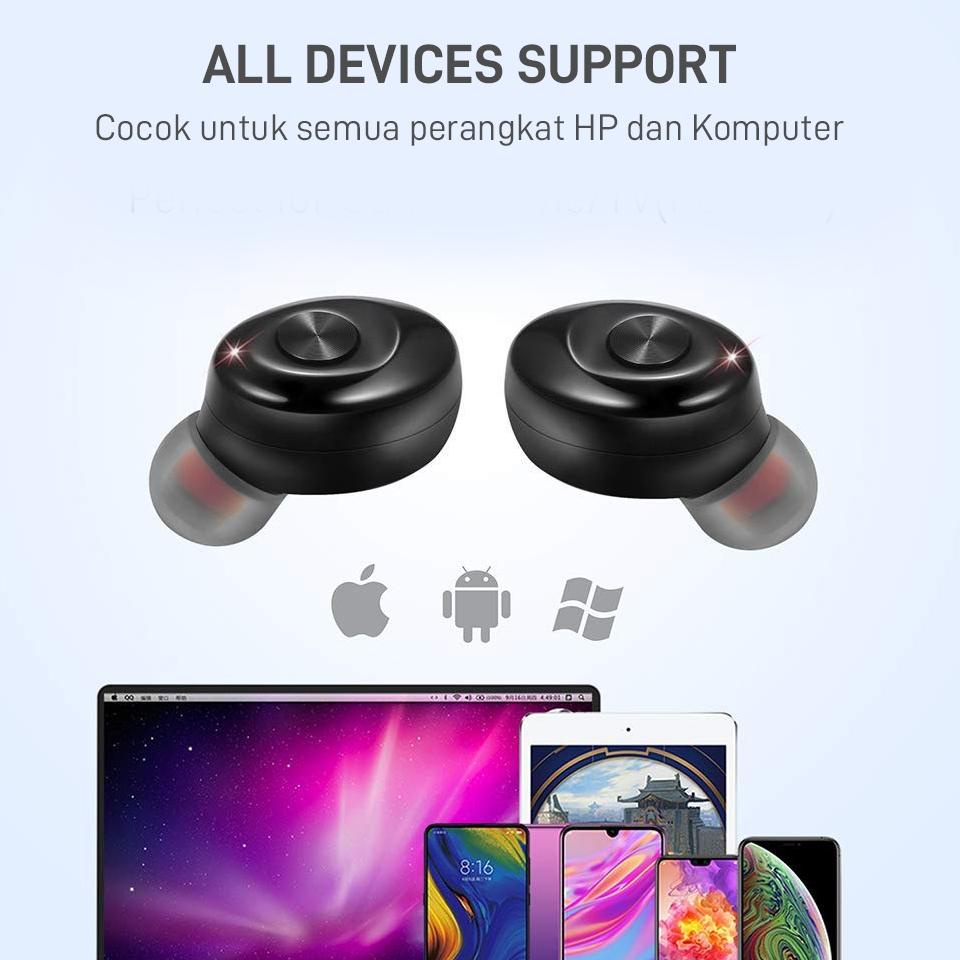 [CeN ㊍] MOFIT Headset Earphone MO-16 Blueatooth 5.0 True Wireless Stereo TWS Earbuds /Naik daun