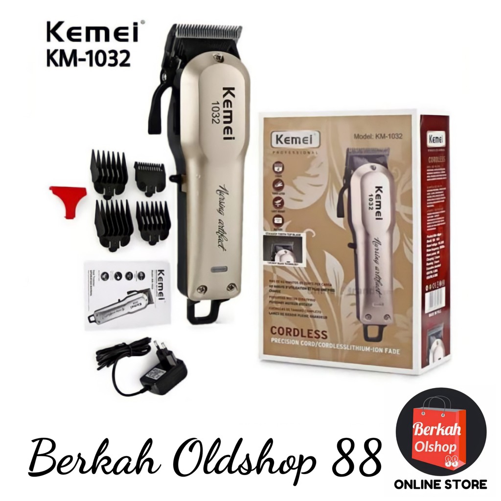 Berkah Oldshop 88 - Alat Cukur Rambut Kemei KM 1032 Clipper Kemei KM1032 Professional