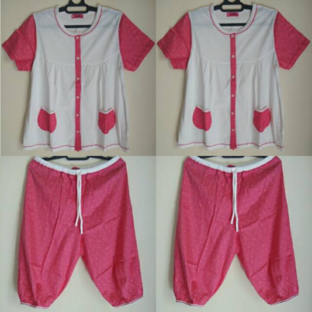 Piyama puella putih pink