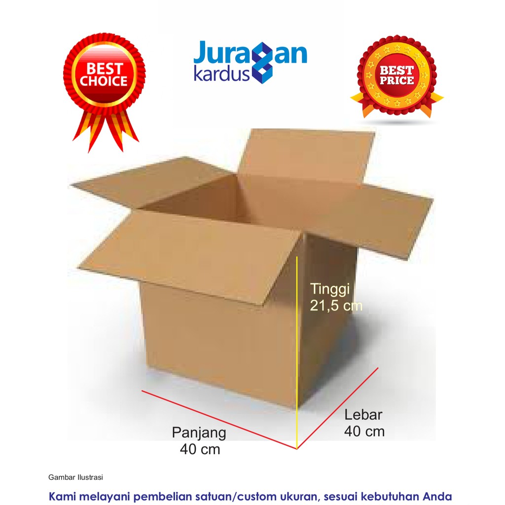 

Kardus Polos 40x40x21.5 cm