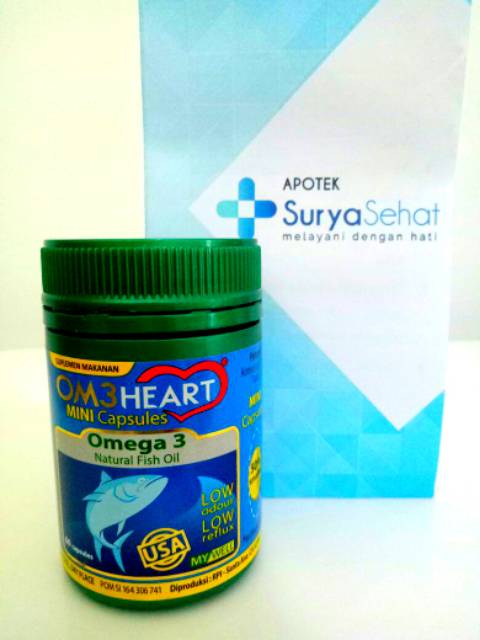 Om3heart isi 30 kapsul / 60 kapsul Omeheart Omega 3