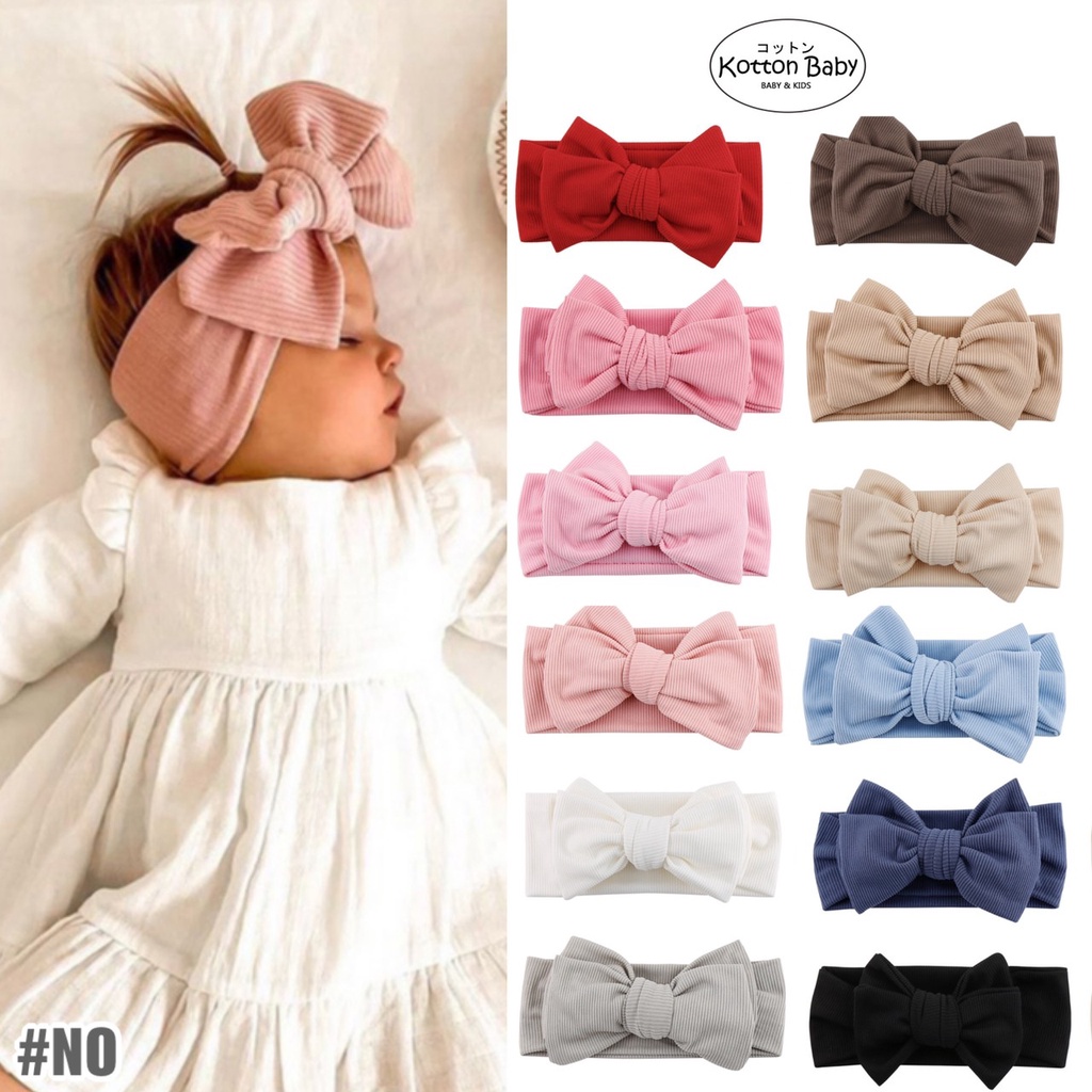 (Big Bow) Bandana bayi headband jumbo premium import pita anak perempuan catalog QUIN NO