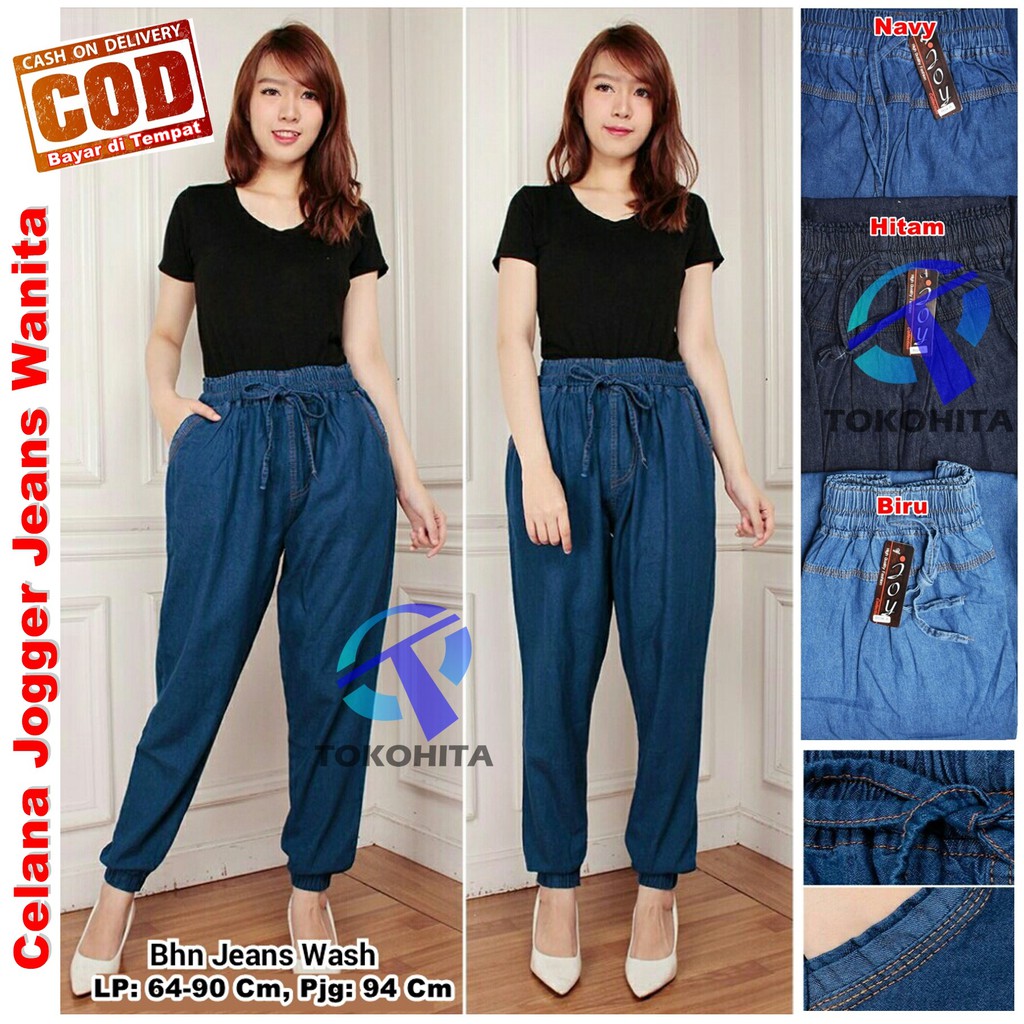  Jogger  Jeans  Wanita  Premium Fit to XL Shopee  Indonesia