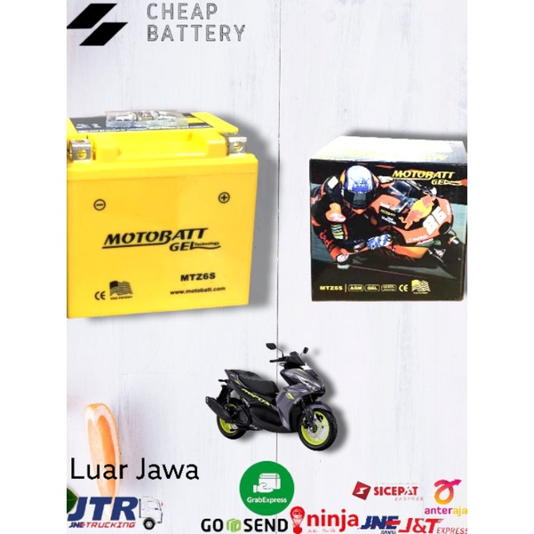 aki kering motobatt vario 150, satri fu, cb150r mtz6s motobatt
