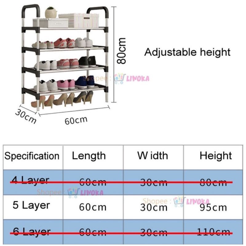RAK SEPATU BESI/RAK SEPATU 5 SUSUN/RAK SEPATU/RAK SERBAGUNA/RAK STENLIS/RAK STENLISH/RAK SUSUN GANTUNG