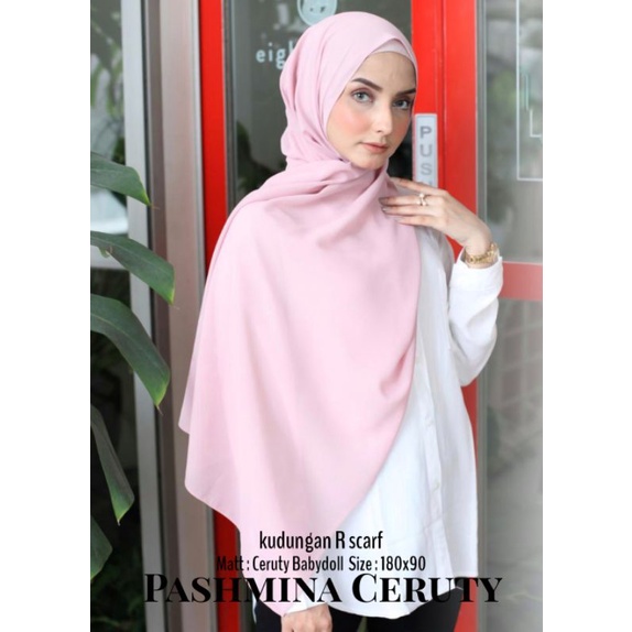 Pashmina Ceruty Babydoll Premium Phasmina kudungan R scarf