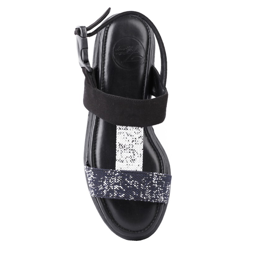 Xelena Navy | Sandal Slide Platform Simpel Wanita/Cewek/Women Sandals Footwear | FORIND x Favshoes