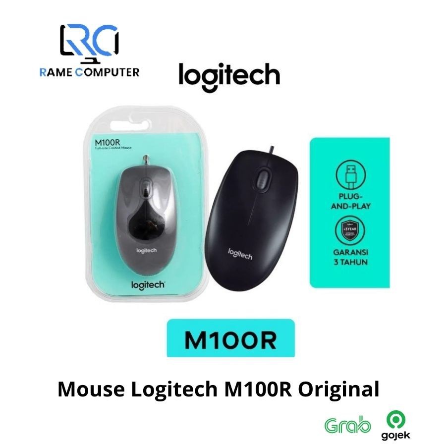 Logitech M100r Optical Mouse USB