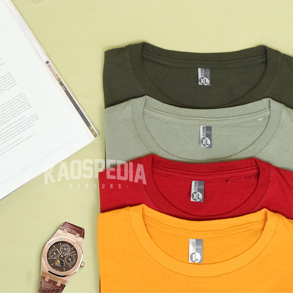 Kaos Polos Cotton Combed Lengan Pendek Premium 30s Pria Wanita Kaospedia Bandung-2