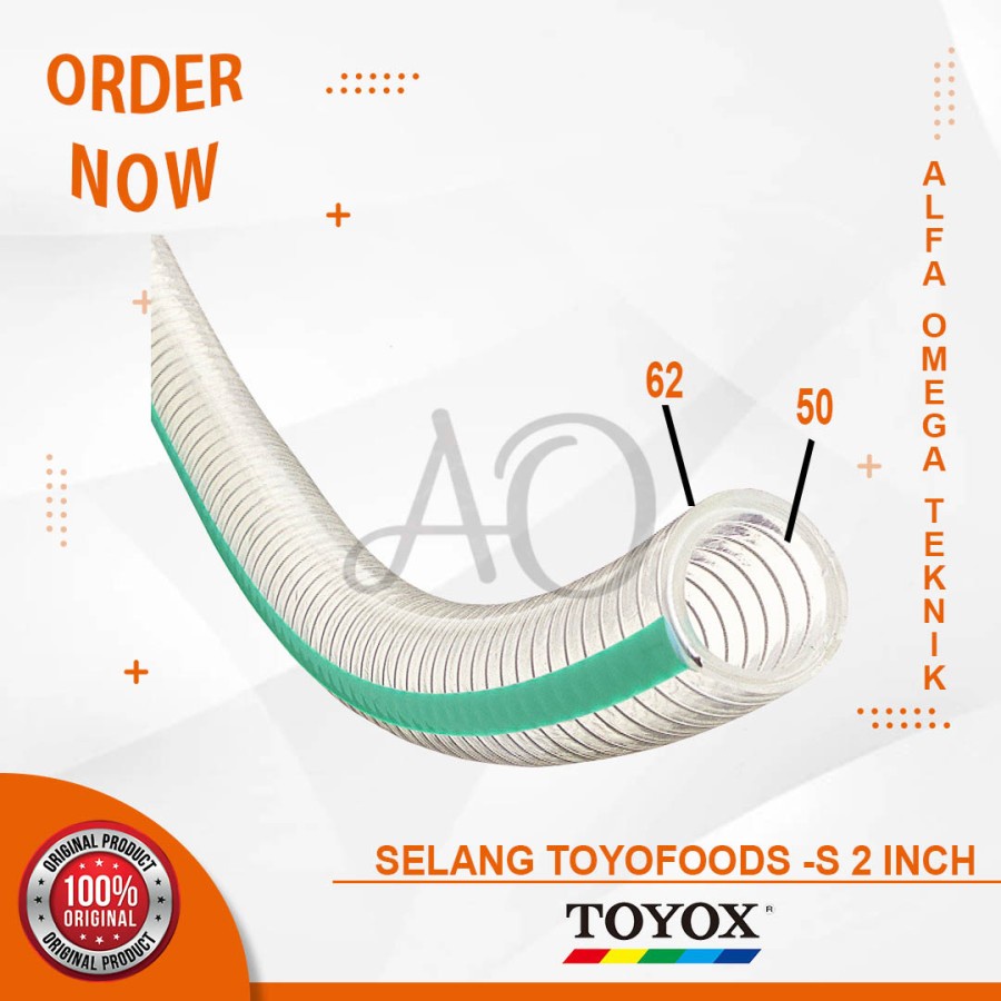 SELANG KAWAT SPIRAL TOYOFOODS-S 2 INCH TOYOX HOSE FOODGRADE 50MM