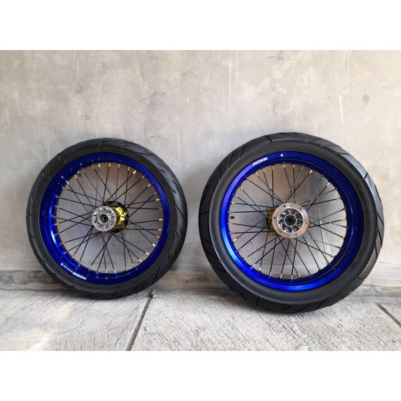 BAN SUPERMOTO KAWASAKI KLX 150 D-TRACKER MURAH RODA SUMO KLX BAN SUMO D-TRACKER 150