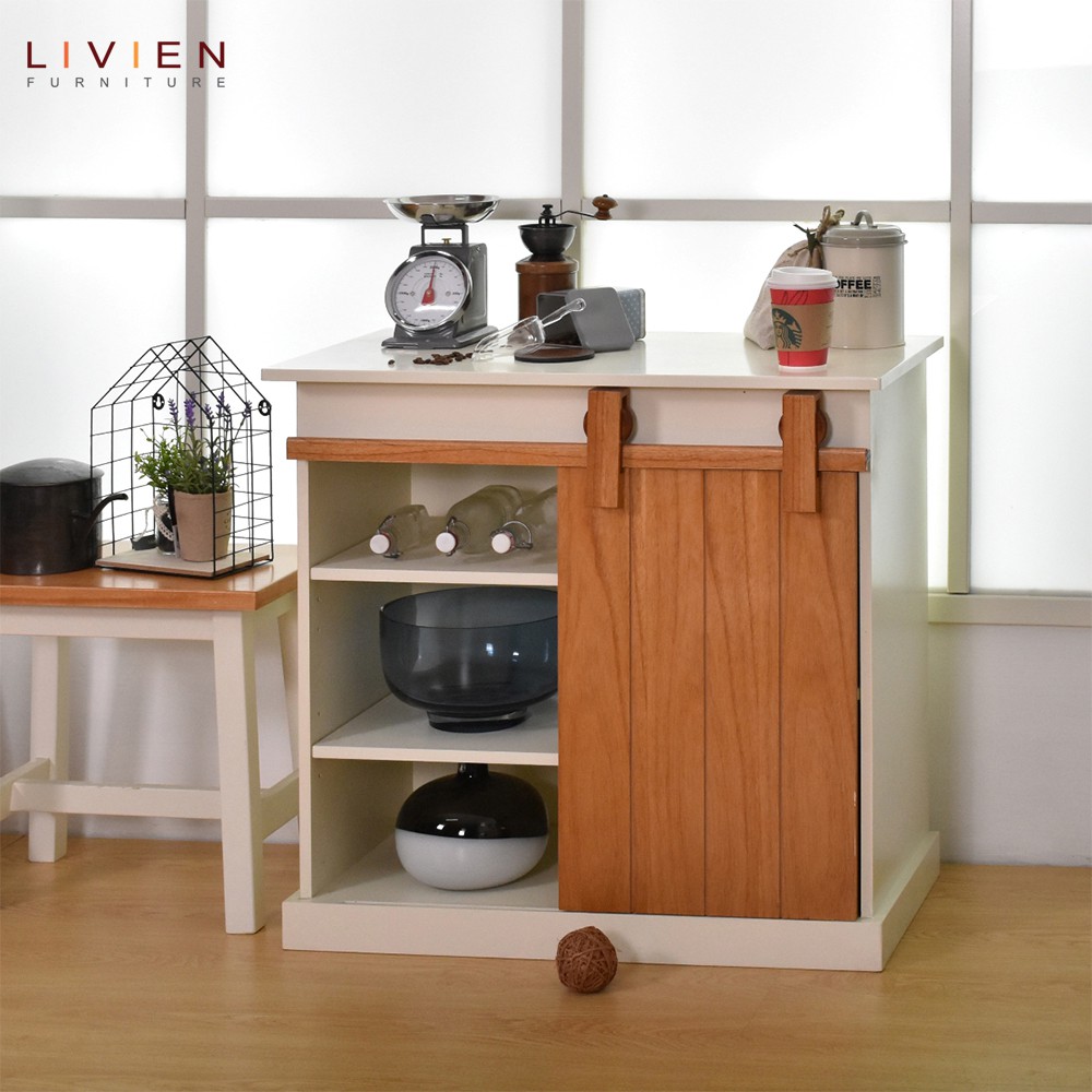 lemari dapur sliding cabinet livien  furniture  free ongkir 