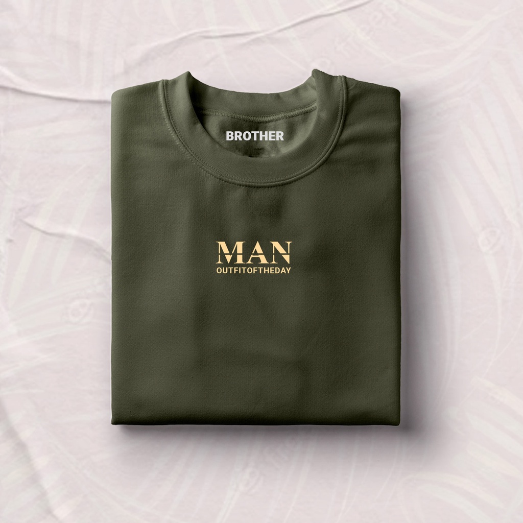 BROTHER STORE - Kaos Distro Pria - KAOS COWOK CEWEK - Kaos Kata Kata - Articel MAN TEXT GOLD Premium