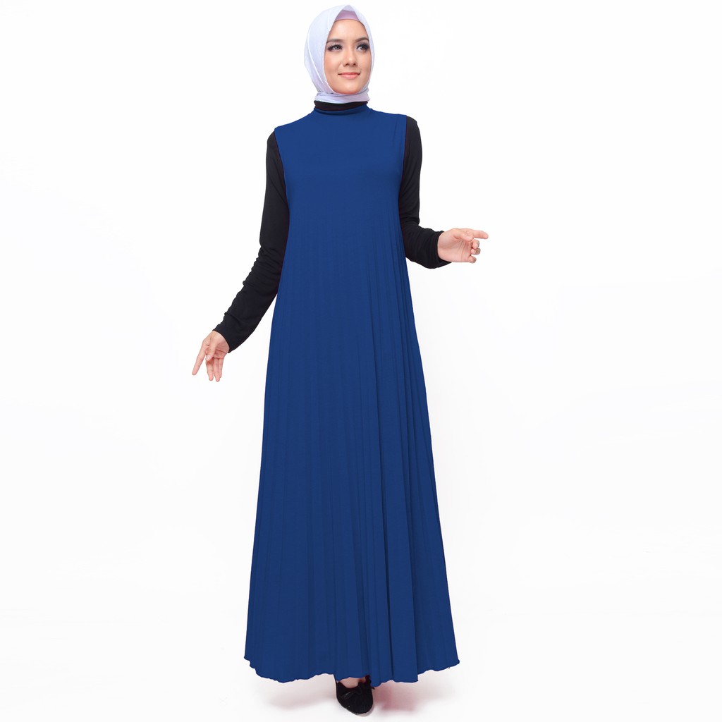 Long Dress lekbong flisket tanpa lengan Wanita model terbaru - XSHOP Ping Ping