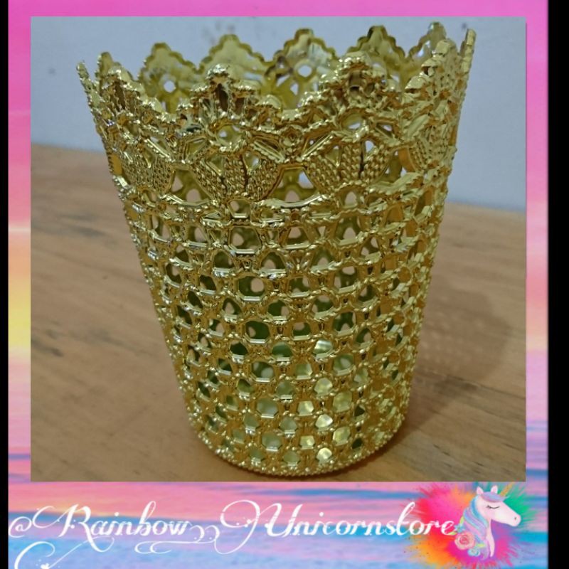 

Tempat Make Up or Brush Gold Estetic/ Tempat Pencil & Bulpoin/ Tempat Serbaguna Gold Estetic