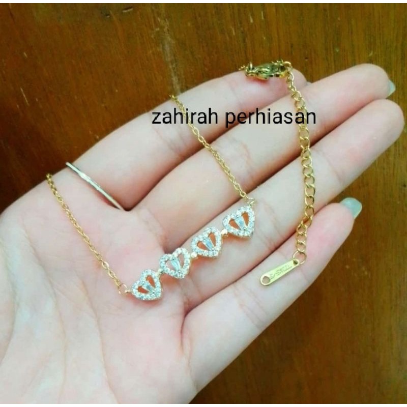 BARU KALUNG WANITA TITANIUN LOVE 4 JADI SATU