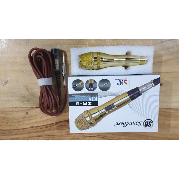 Microphone SoundBest ZR 8 Mic kabel Murah Gold Colour dan Murah