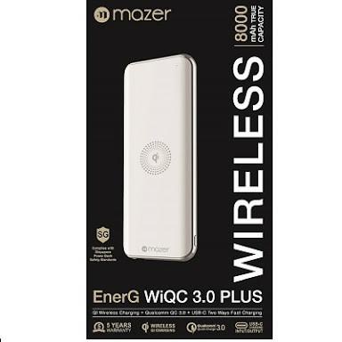 Mazer EnerG WiQC 3.0 Plus QI Wireless Charging with Powerbank 8000mAh