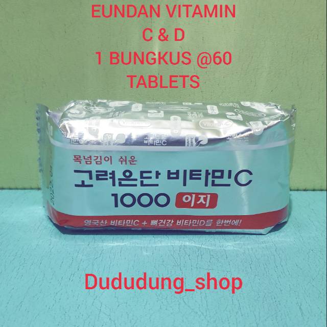 EUNDAN VITAMIN C & D 1000mg (1bungkus @60 tablet)
